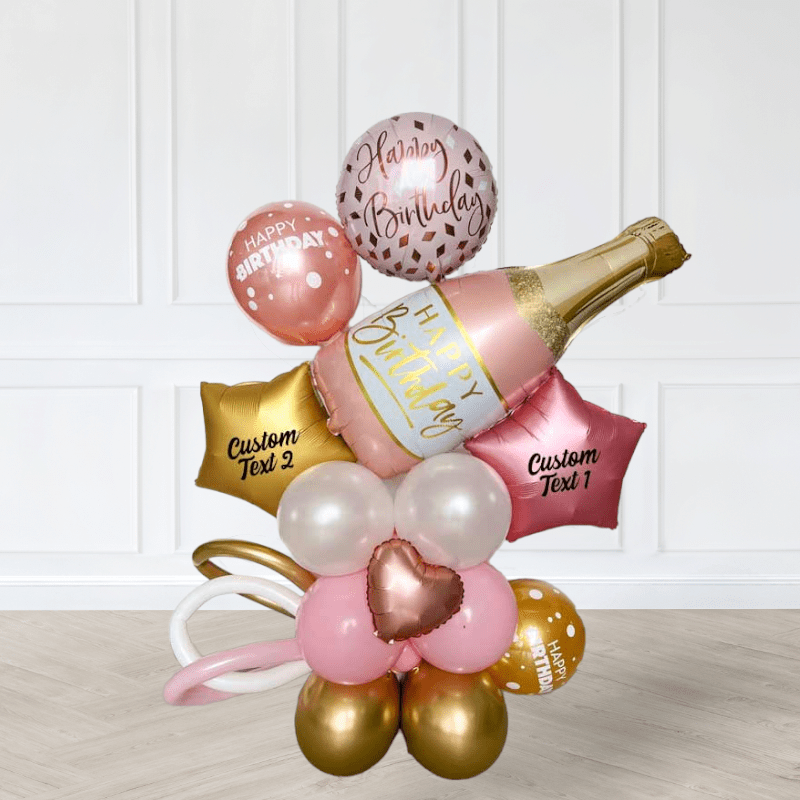 Ballon aluminium cheers champagne rosé 25 x 66 cm - Vegaooparty